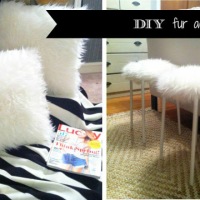 CREATE  |  DIY faux fur ottoman and pillow